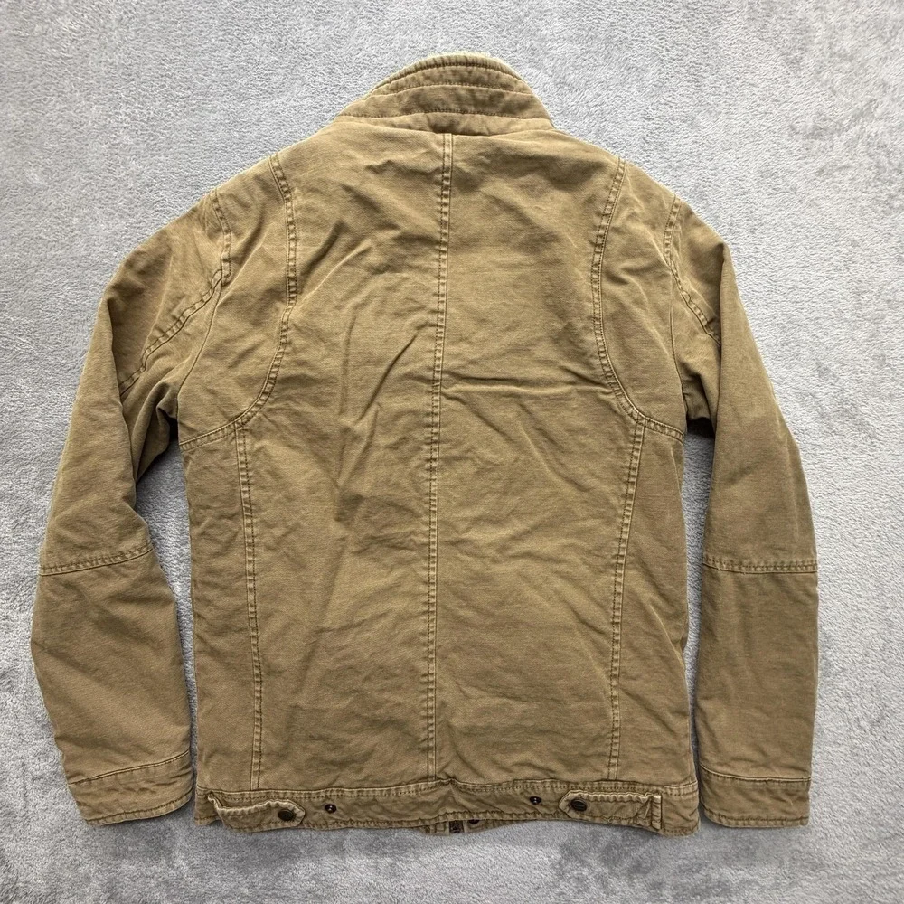 Levi's Jacket Mens Small Brown Canvas Sherpa Collar Quilted Lined Workwear Warm‎